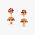 Opulent Ruby Jhumkas,,hi-res image number null