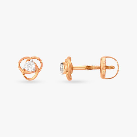 Contemporary Glamour Diamond Stud Earrings