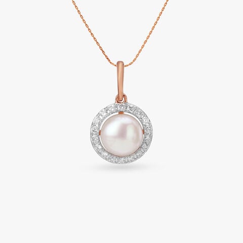 Moonlit Halo Diamond Pendant
