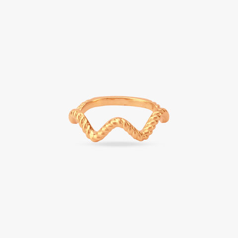 Wave Whirl Gold Ring