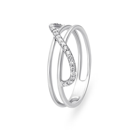 Elegant Wave Diamond Finger Ring