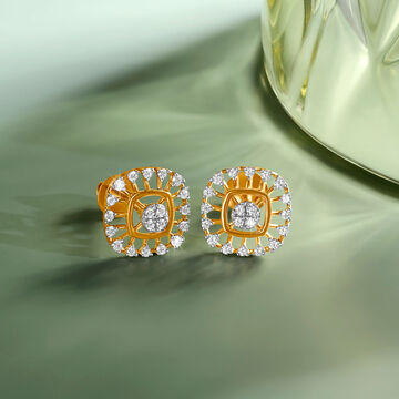 Rosy Glints Stud Earrings