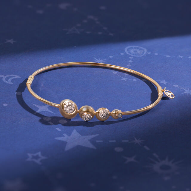 Moon Dance 14 KT Diamond Bangle,,hi-res image number null