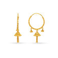 Modern Gold Hoops with Jhumka,,hi-res image number null