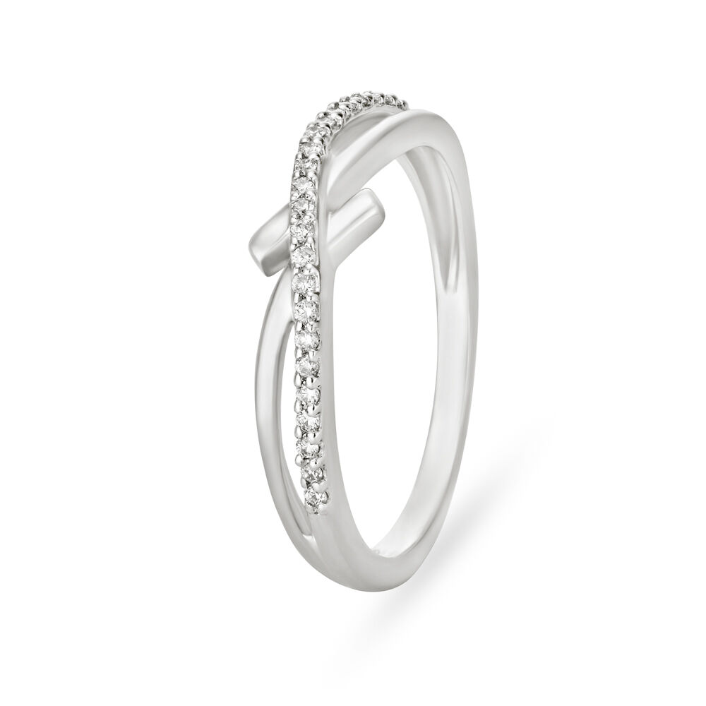 Buy Dainty White Platinum Finger Ring at Best Price | Tanishq UAE