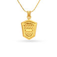 Lord Ganesh Engraved Gold Pendant,,hi-res image number null