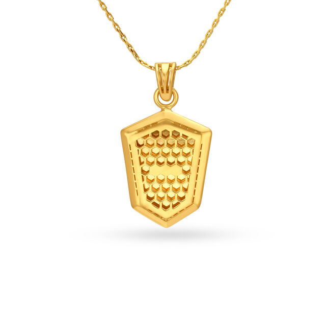 Lord Ganesh Engraved Gold Pendant,,hi-res image number null