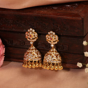 Opulent Floral Jhumkas