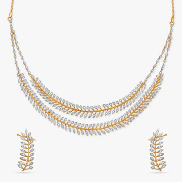 Intricate Layered Diamond Necklace Set