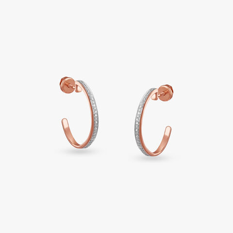 Glimmer Glide Diamond Stud Earrings