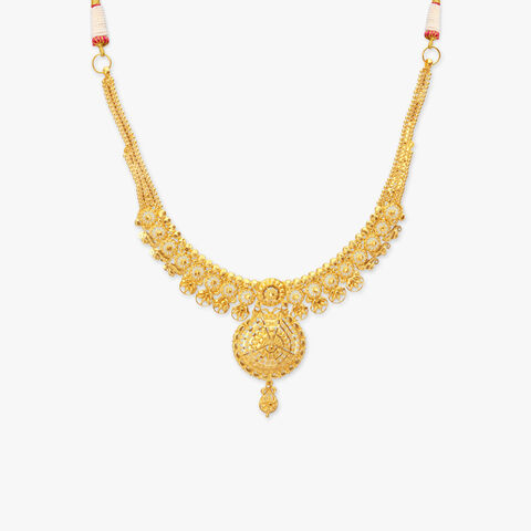 Ornate Bloomburst Gold Necklace