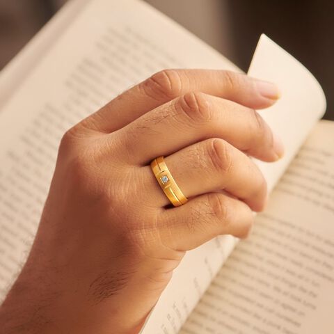 Bold Diamond Finger Ring for Men