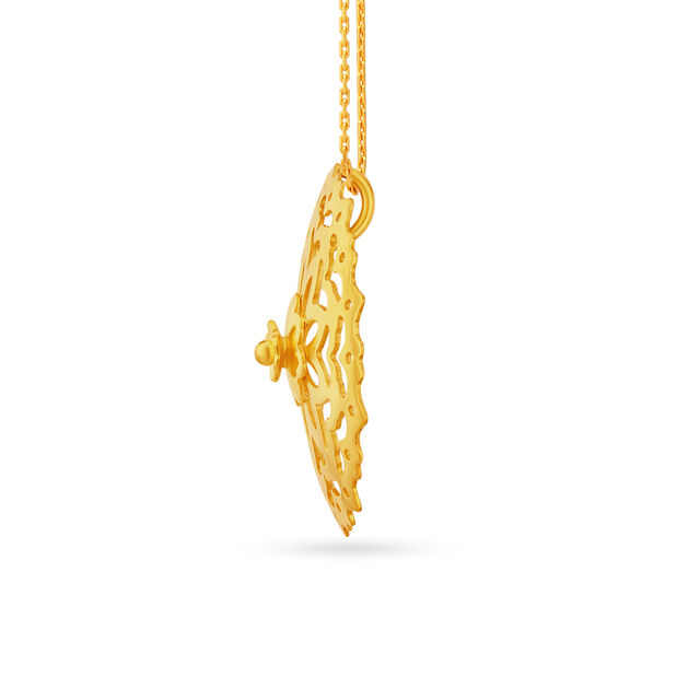 Floral Gold Pendant Set,,hi-res image number null