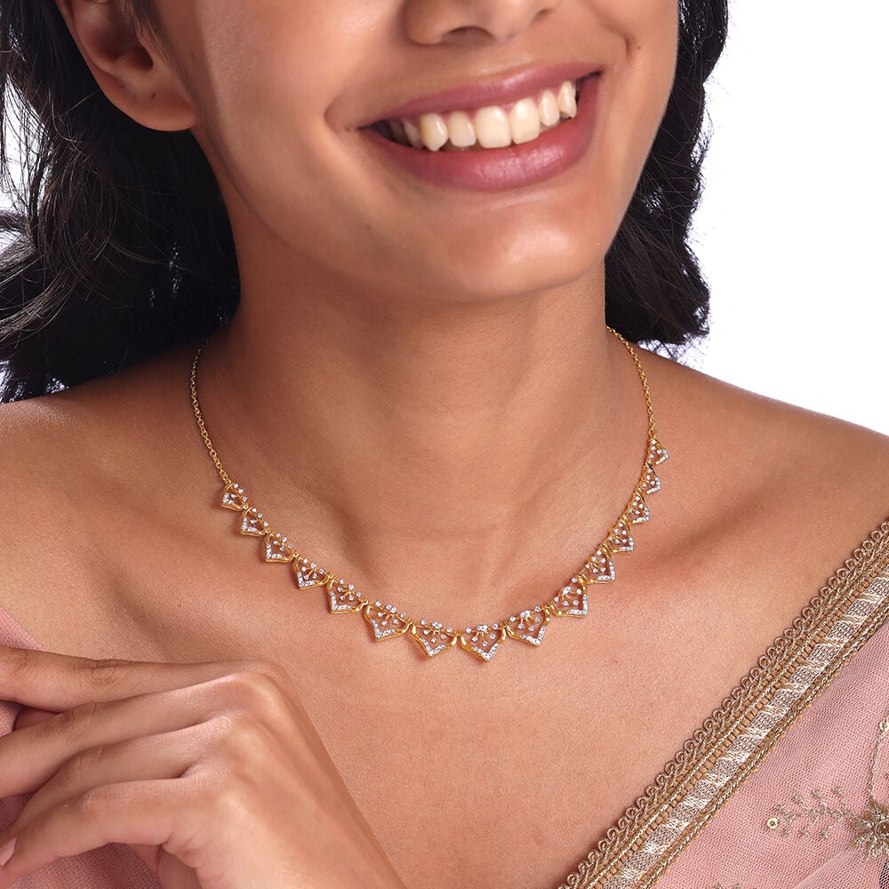 Mia by Tanishq Neckwear Buy Gold Diamond Necklace Online
