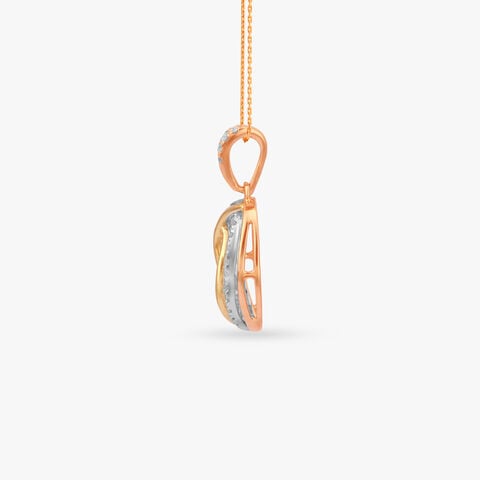 Entwined Halo Diamond Pendant