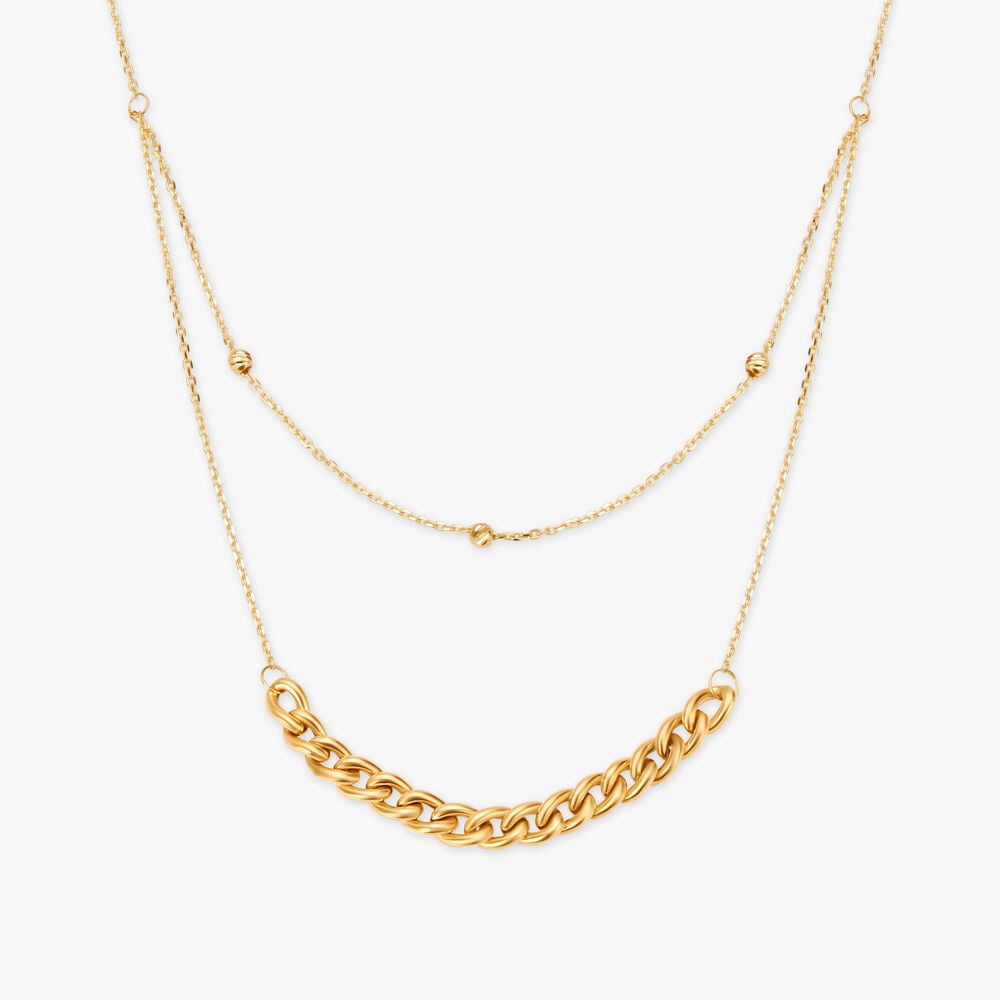 Layered necklace on sale gold tanishq