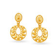 Winning 22 Karat Yellow Gold Round Drop Earrings,,hi-res image number null