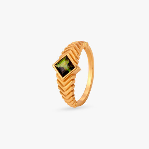 Mossy Gleam Gold Ring