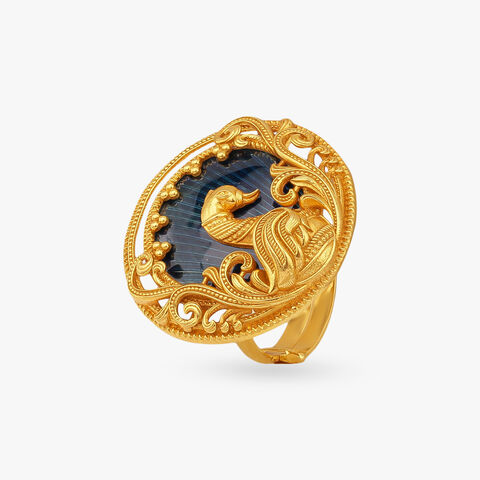 Peacock Scroll Ring