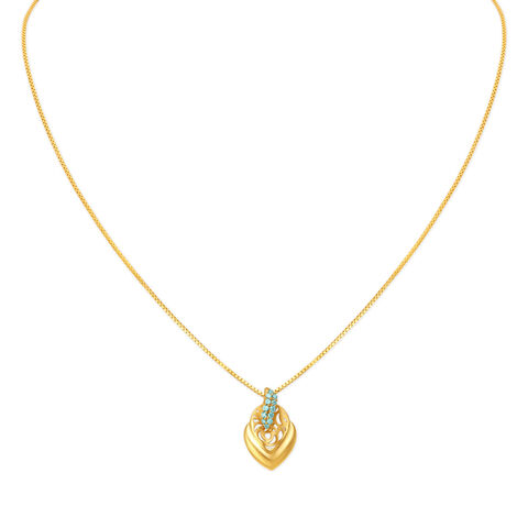 Elegant Leafy Pendant with Chain