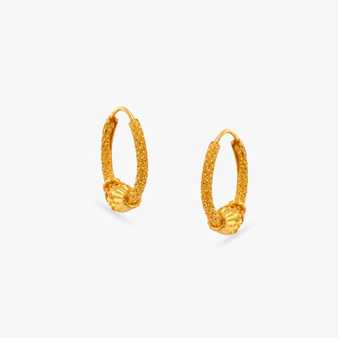 Regal Gleam Gold Hoop Earrings