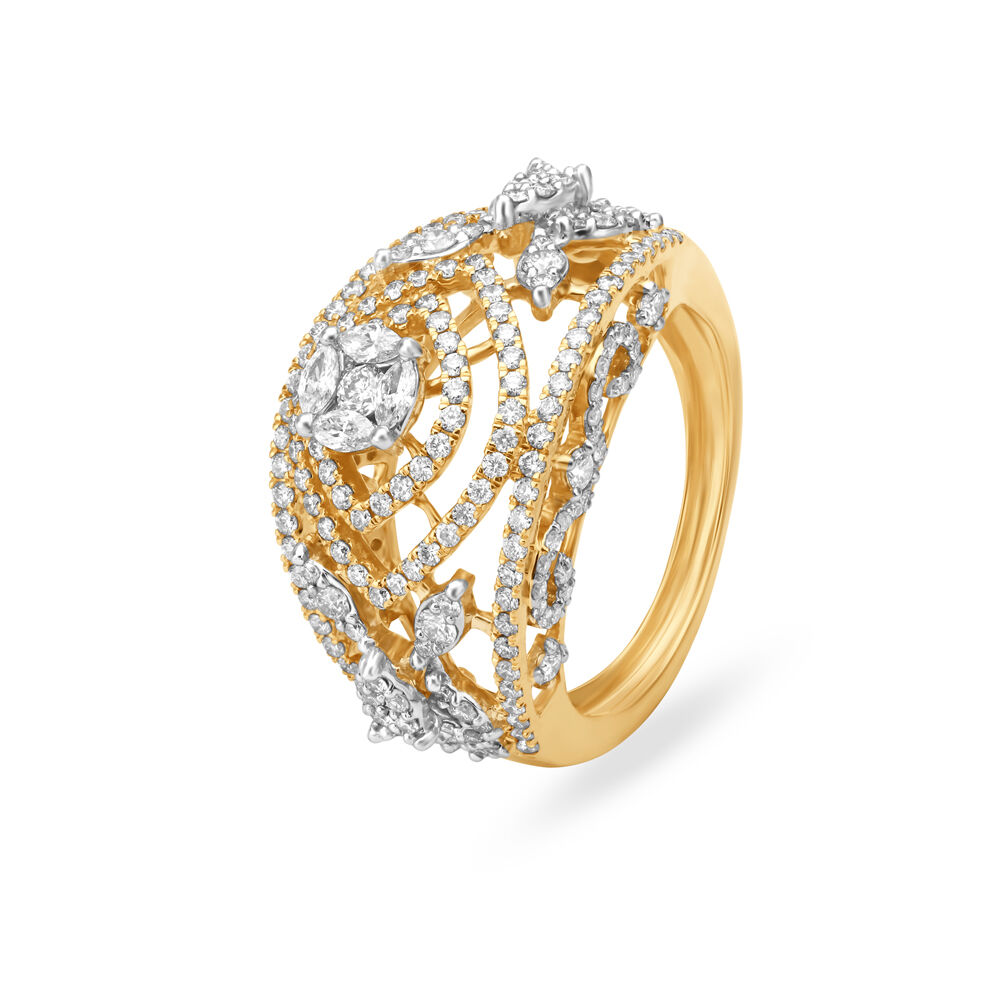 Spellbinding Diamond Cocktail Finger Ring
