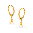 Floral Gold Hoop Earrings,,hi-res image number null