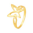 Charming 22 Karat Yellow Gold Butterfly Finger Ring,,hi-res image number null