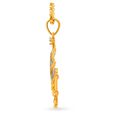 Divine 18 Karat Yellow Gold And Diamond Flute Pendant,,hi-res image number null