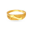 Cross Pattern Gold Finger Ring For Men,,hi-res image number null