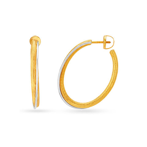 Contemporary Gold Hoop Earrings