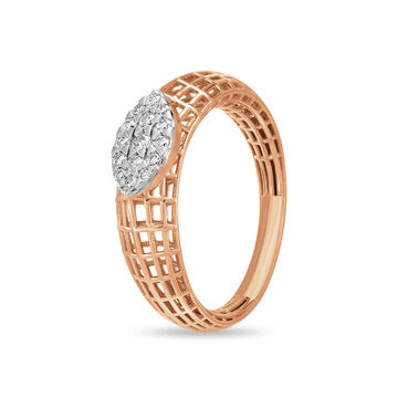 18 KT Rose Gold Mesh Ring