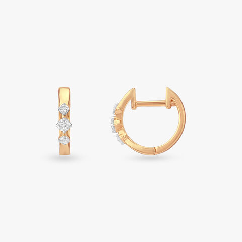 Stellar Trio Diamond Hoop Earrings