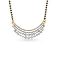 Stunning Minimal Diamond Mangalsutra in Yellow and White Gold,,hi-res image number null