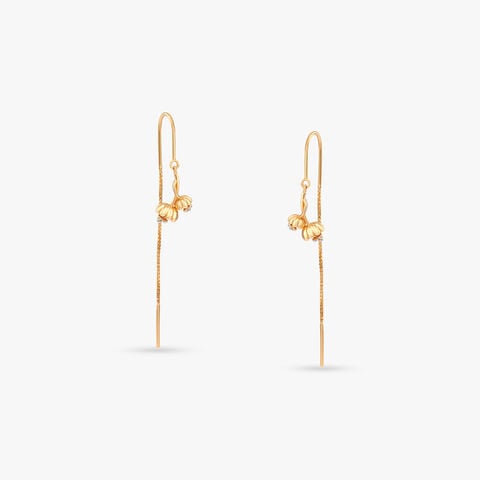 Bloom Trail Gold Hoop Earrings