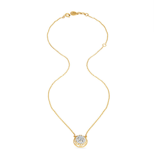 14KT Yellow Gold Concentric Dreams Diamond Pendant with Chain,,hi-res image number null