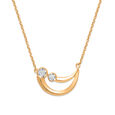 Mamma Mia 14 KT Yellow Gold Luna Love  Pendant with Chain,,hi-res image number null