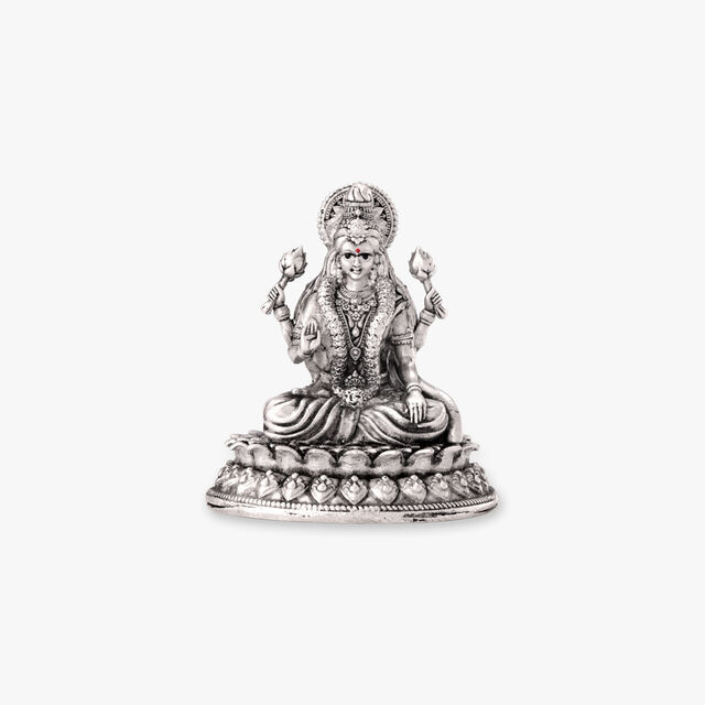 Shri Lakshmi Silver Idol