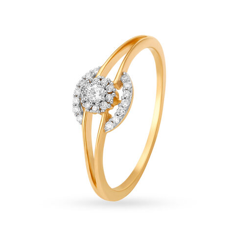Aesthetic 18 Karat Gold And Diamond Cluster Ring alternate view 1