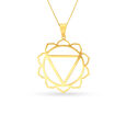 Sleek Manipura Chakra Gold Pendant,,hi-res image number null