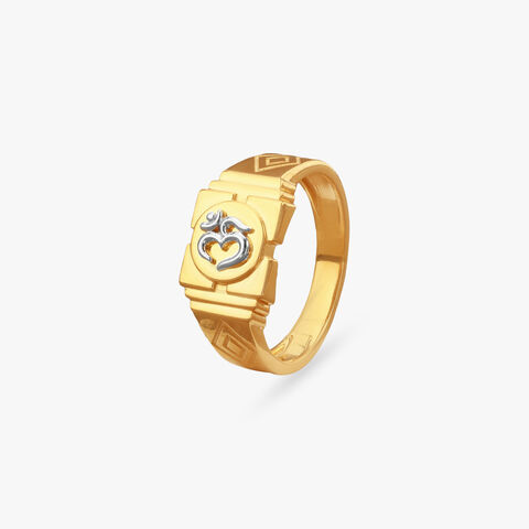 Om Guard Gold Ring for Men