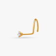 Fancy Stately Gold and Diamond Nose Pin,,hi-res image number null