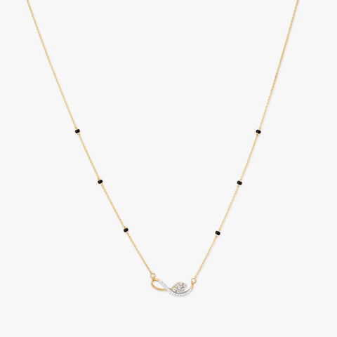 Floral Swoop Diamond Mangalsutra