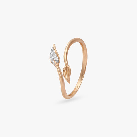 Diamond & Polish Double Leaf Ring