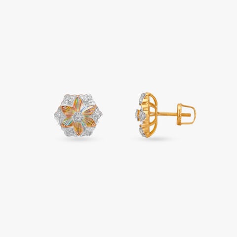 Aurora Blossom Diamond Stud Earrings