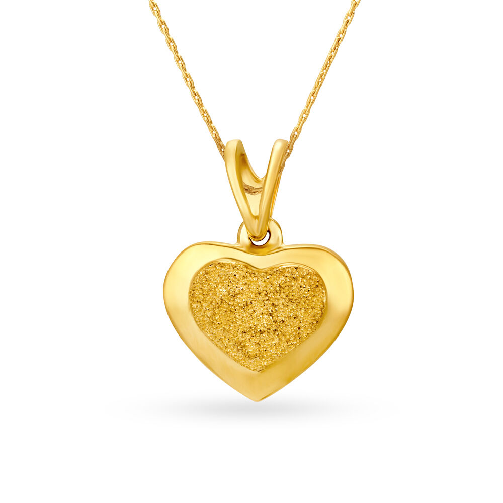 Tanishq gold heart outlet shaped pendant
