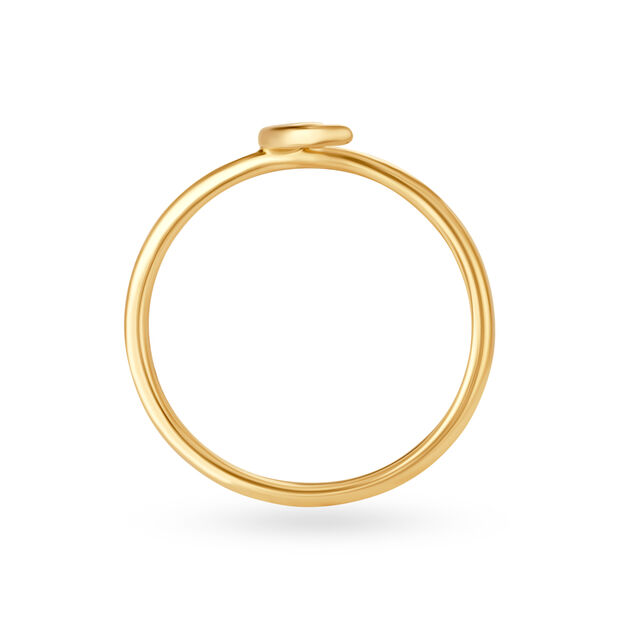 Letter E 14KT Yellow Gold Initial Ring,,hi-res image number null