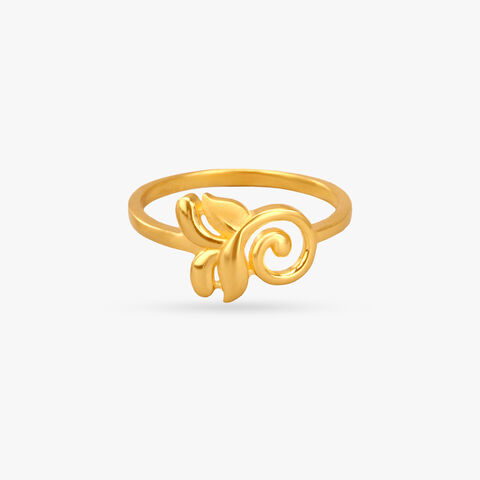 Gilded Blossom Gold Finger Ring