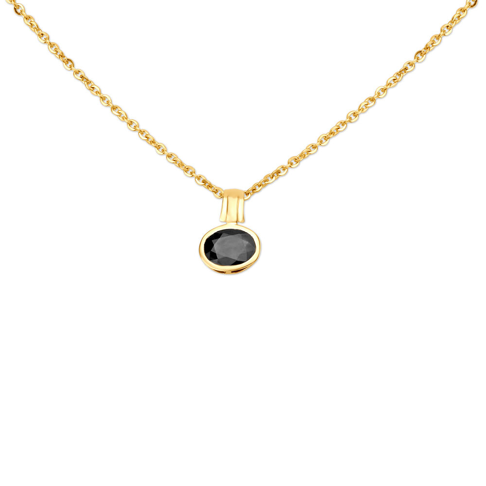 Stunning Sapphire Gold Birthstone Pendant with Chain