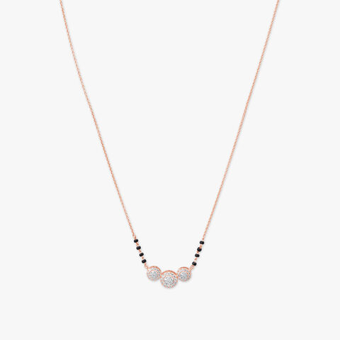 Rose Halo Diamond Mangalsutra
